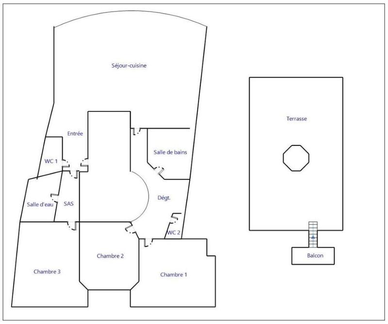 Appartement bourgeois - 176 m² - 4 pièces