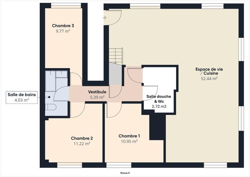 Appartement - 127 m² - 6 pièces