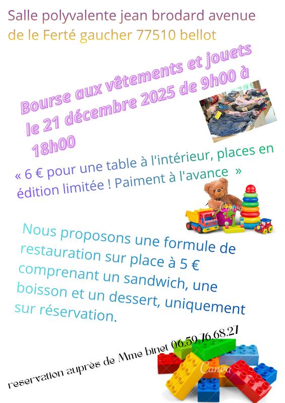 Bourse aux vêtements et jouets