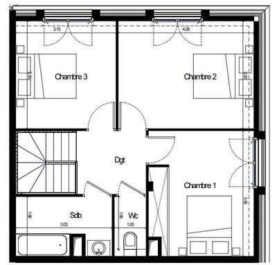 Appartement - 97 m² - 4 pièces