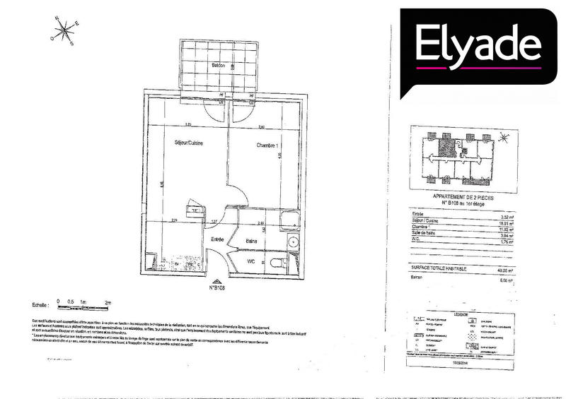 Appartement - 40 m² - 2 pièces