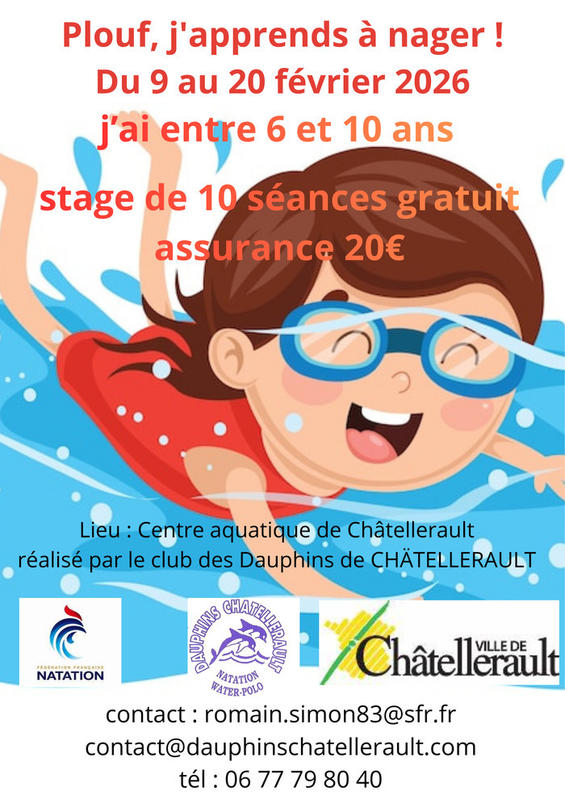 stage "j'apprends à nager"