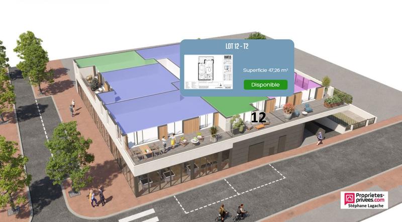 Appartement - 47 m² - 2 pièces