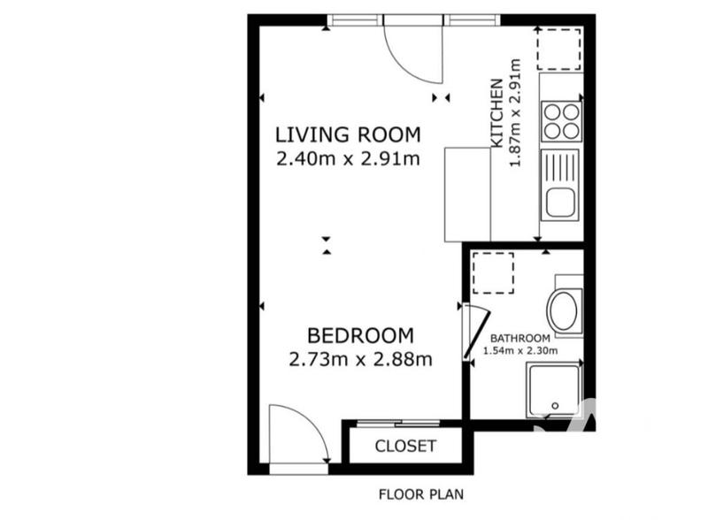 Studio - 25 m² - 1 pièce