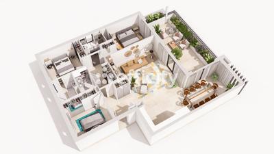 Appartement - 121 m² - 4 pièces