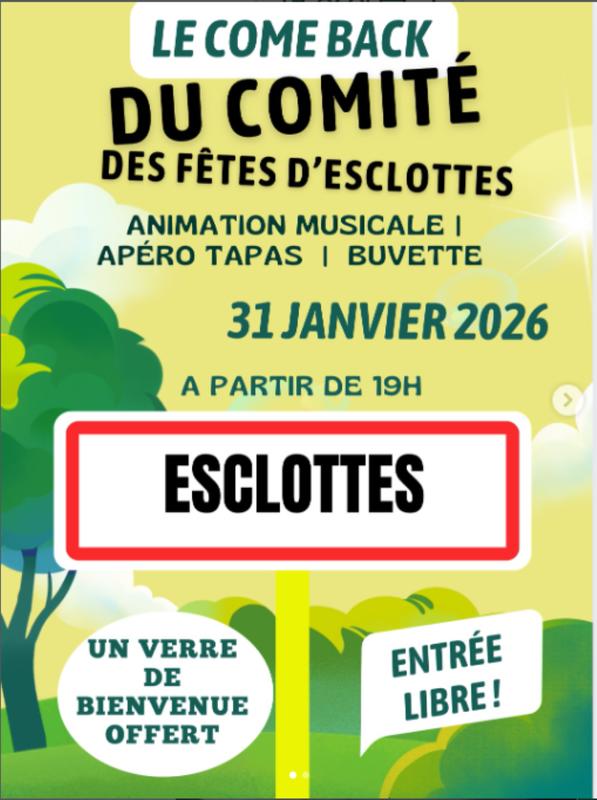 Le Come Back du comité des fêtes d'Esclottes