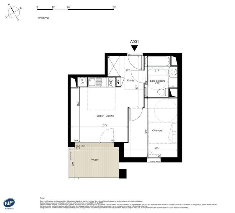 Appartement - 38 m² - 2 pièces