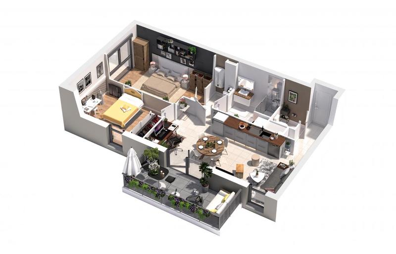 Appartement - 63 m² - 3 pièces