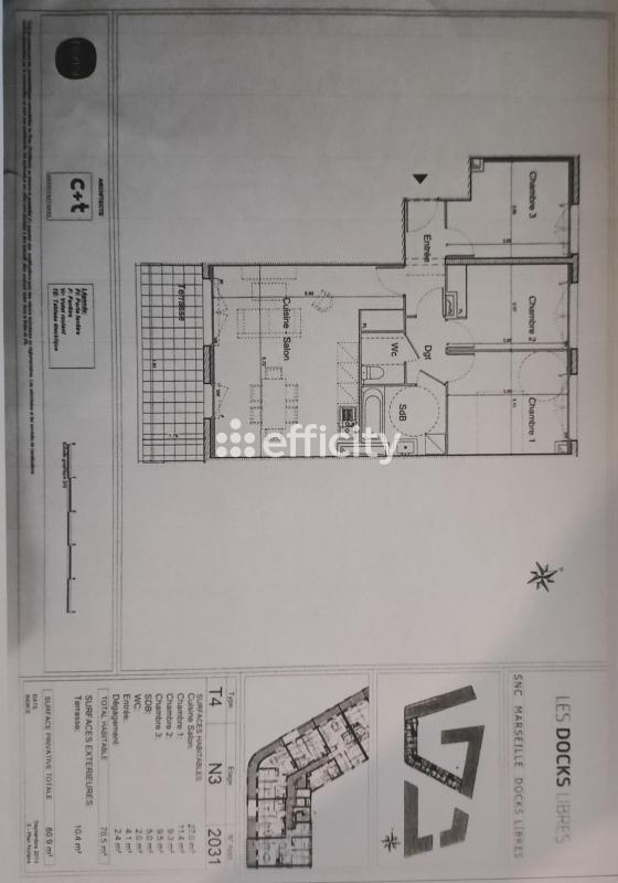 Appartement - 70 m² - 4 pièces