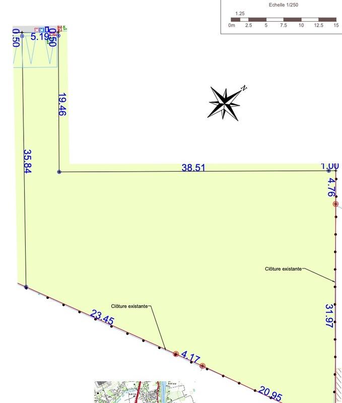 Terrain constructible - 1 275 m²