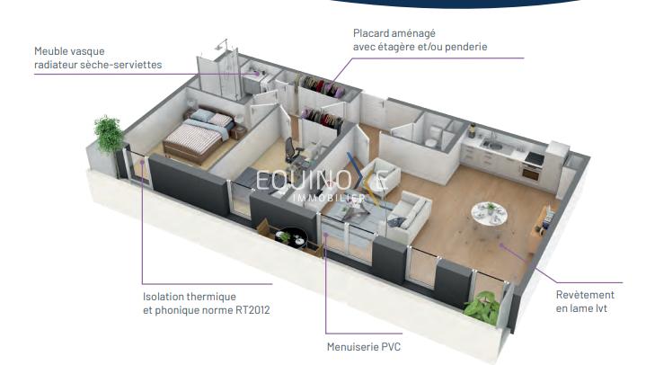 Appartement - 42 m² - 1 pièce