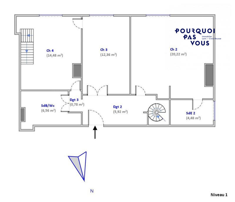 Duplex - 206 m² - 5 pièces