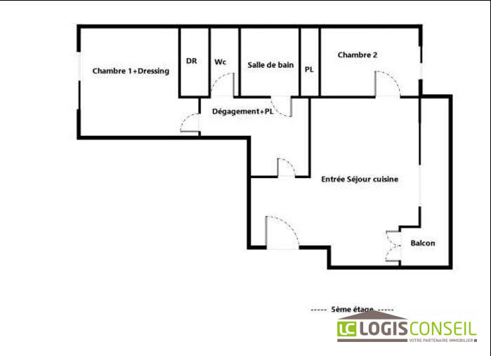 Appartement - 64 m² - 3 pièces