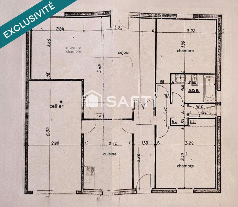 Maison - 80 m² - 5 pièces