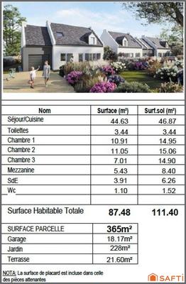 Maison - 87 m² - 4 pièces