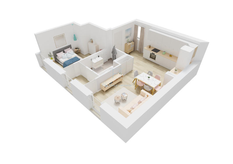 Appartement - 45 m² - 2 pièces