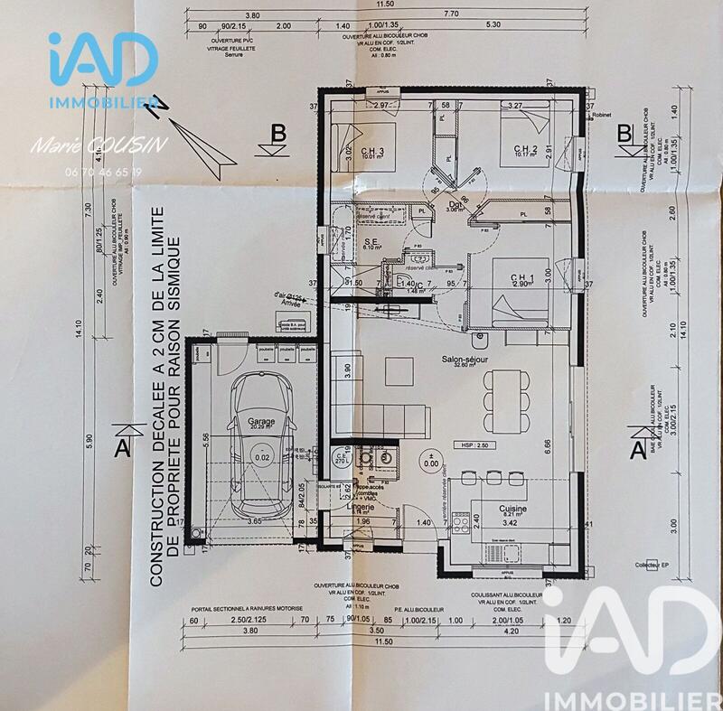 Maison - 87 m² - 5 pièces