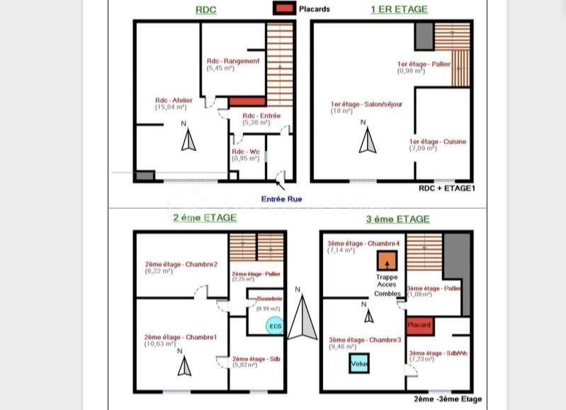 Maison de village - 103 m² - 6 pièces