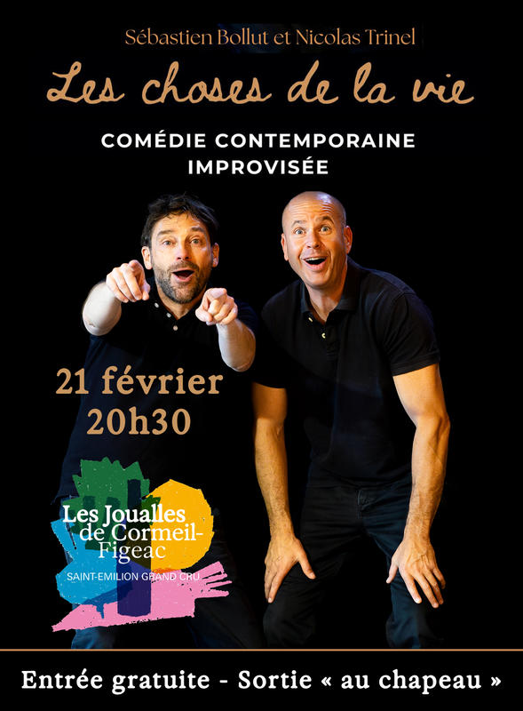 Spectacle "Les choses de la vie" aux Joualles de Cormeil Figeac