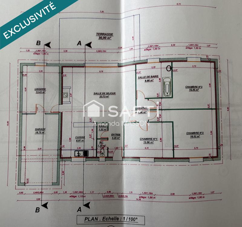 Maison - 118 m² - 5 pièces