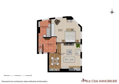 Appartement - 55 m² - 2 pièces