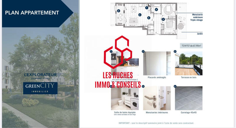 Appartement - 92 m² - 4 pièces