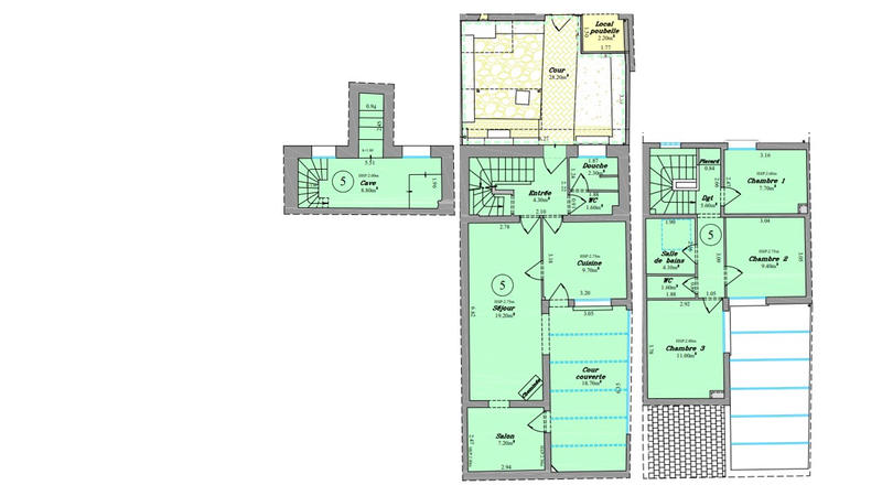 Maison - 102 m² - 6 pièces