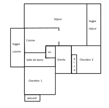 Appartement - 66 m² - 3 pièces