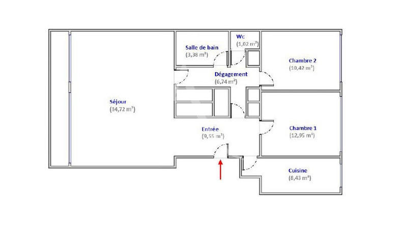 Appartement - 87 m² - 4 pièces