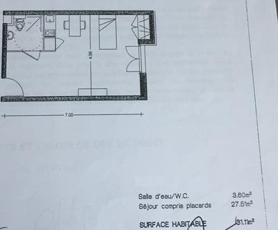 Appartement - 31 m² - 1 pièce