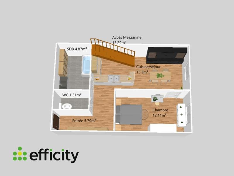 Appartement - 53 m² - 3 pièces