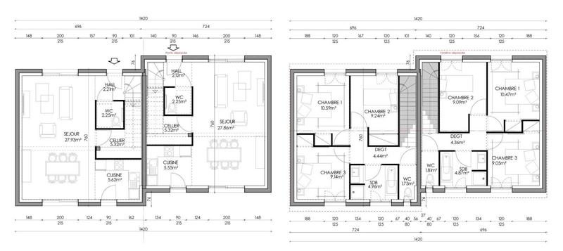 Maison - 84 m² - 4 pièces