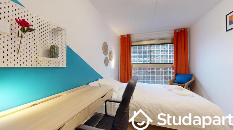 Chambre - 9 m² - 1 pièce