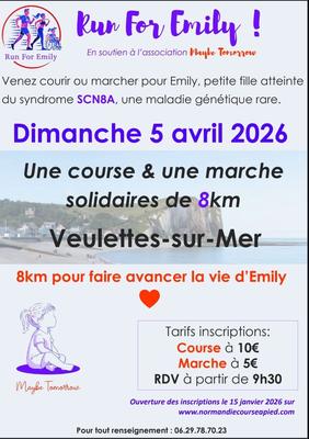 Courir ou marcher pour Emily : 8 km de solidarité !