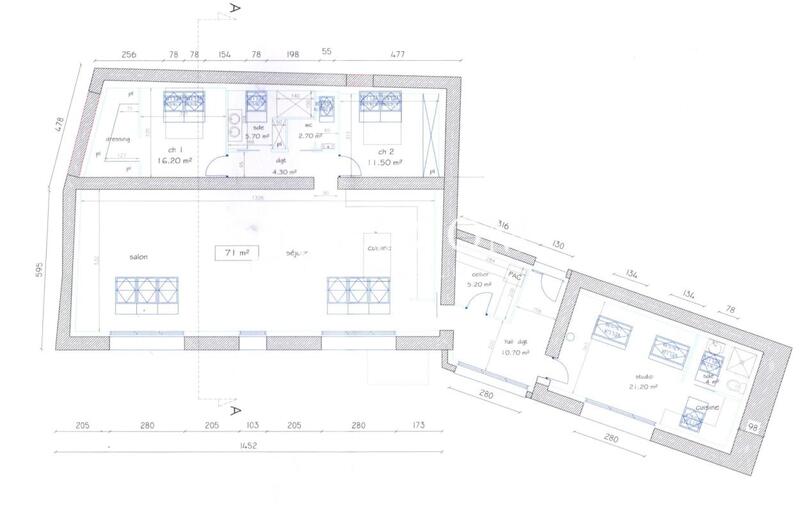 Maison - 150 m² - 3 pièces
