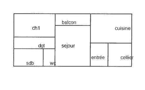 Appartement - 51 m² - 2 pièces