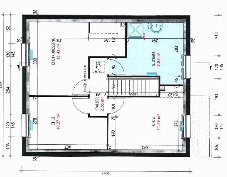Maison - 104 m² - 6 pièces