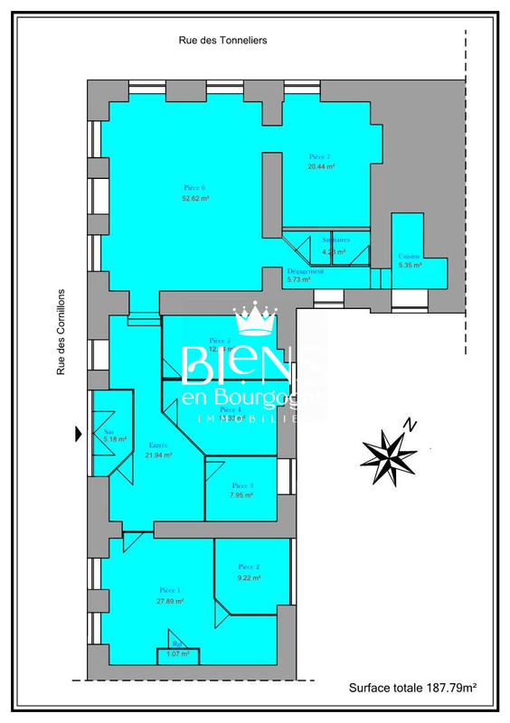 Appartement - 175 m² - 7 pièces