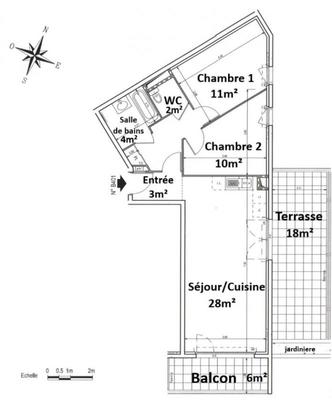 Appartement - 64 m² - 3 pièces