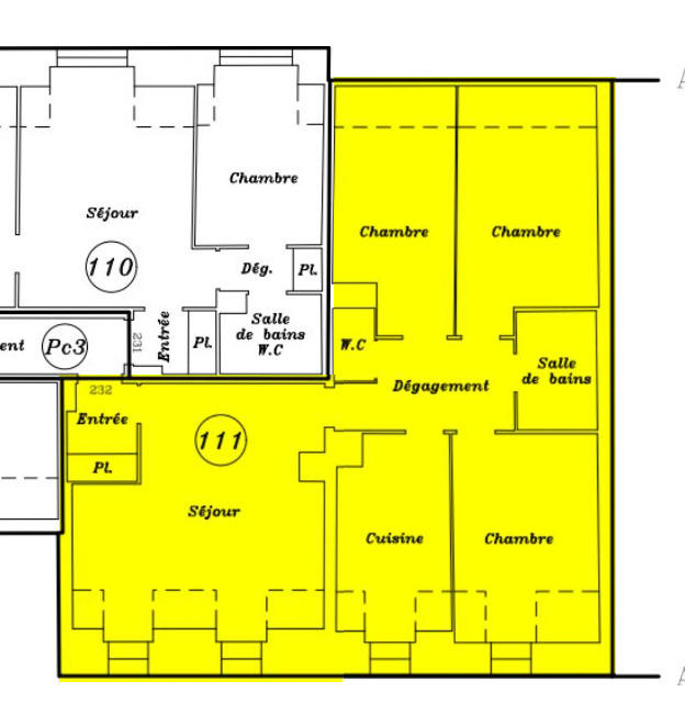 Appartement - 80 m² - 4 pièces