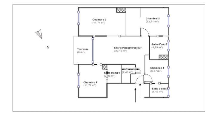 Appartement - 81 m² - 5 pièces