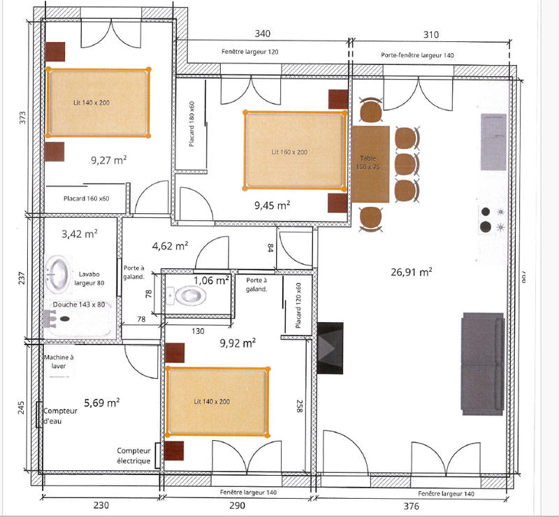 Maison - 66 m² - 4 pièces