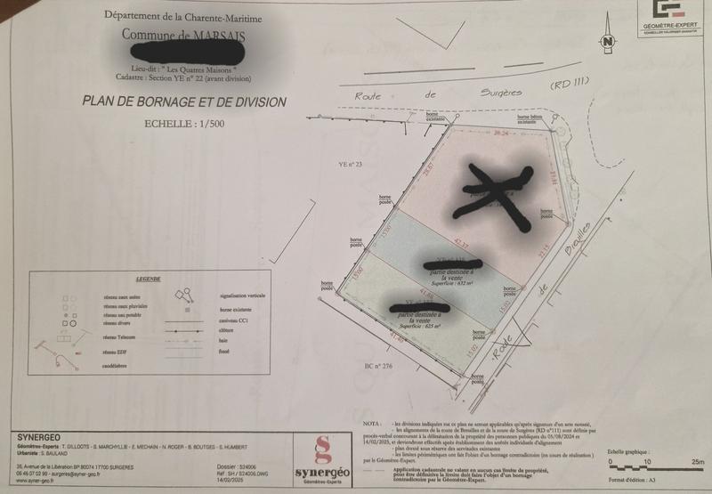 Terrain constructible - 625 m²