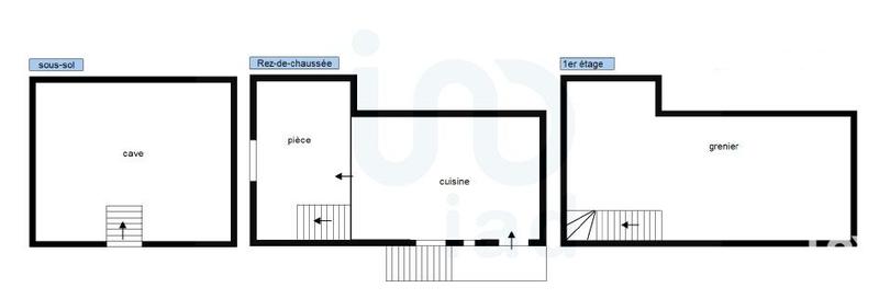 Maison de village - 65 m² - 3 pièces