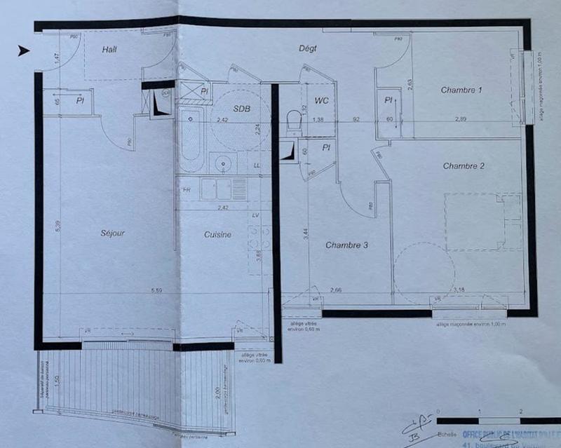 Appartement - 80 m² - 4 pièces