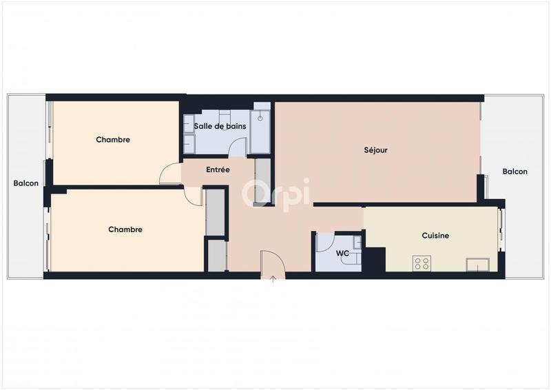 Appartement - 74 m² - 3 pièces