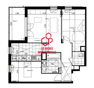Appartement - 65 m² - 3 pièces