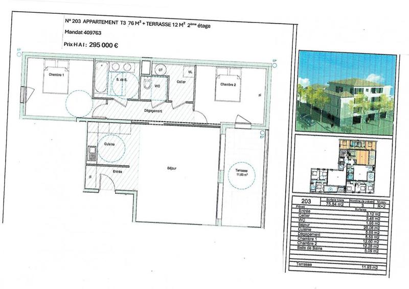 Appartement - 76 m² - 3 pièces