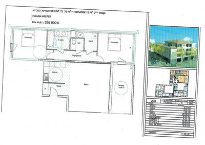 Appartement - 76 m² - 3 pièces