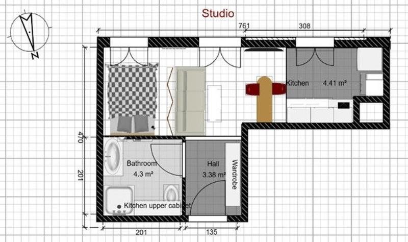Appartement - 29 m² - 1 pièce